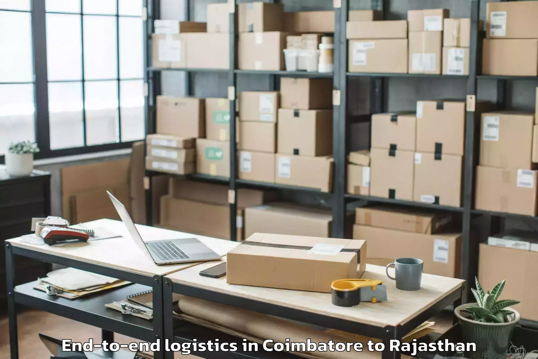 Book Your Coimbatore to Parvatsar End To End Logistics Today